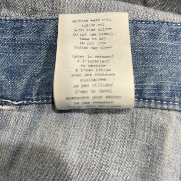 NWT Rag & Bone Cut Out Back Denim Romper MSRP $328 SZ L - Picture 6 of 7